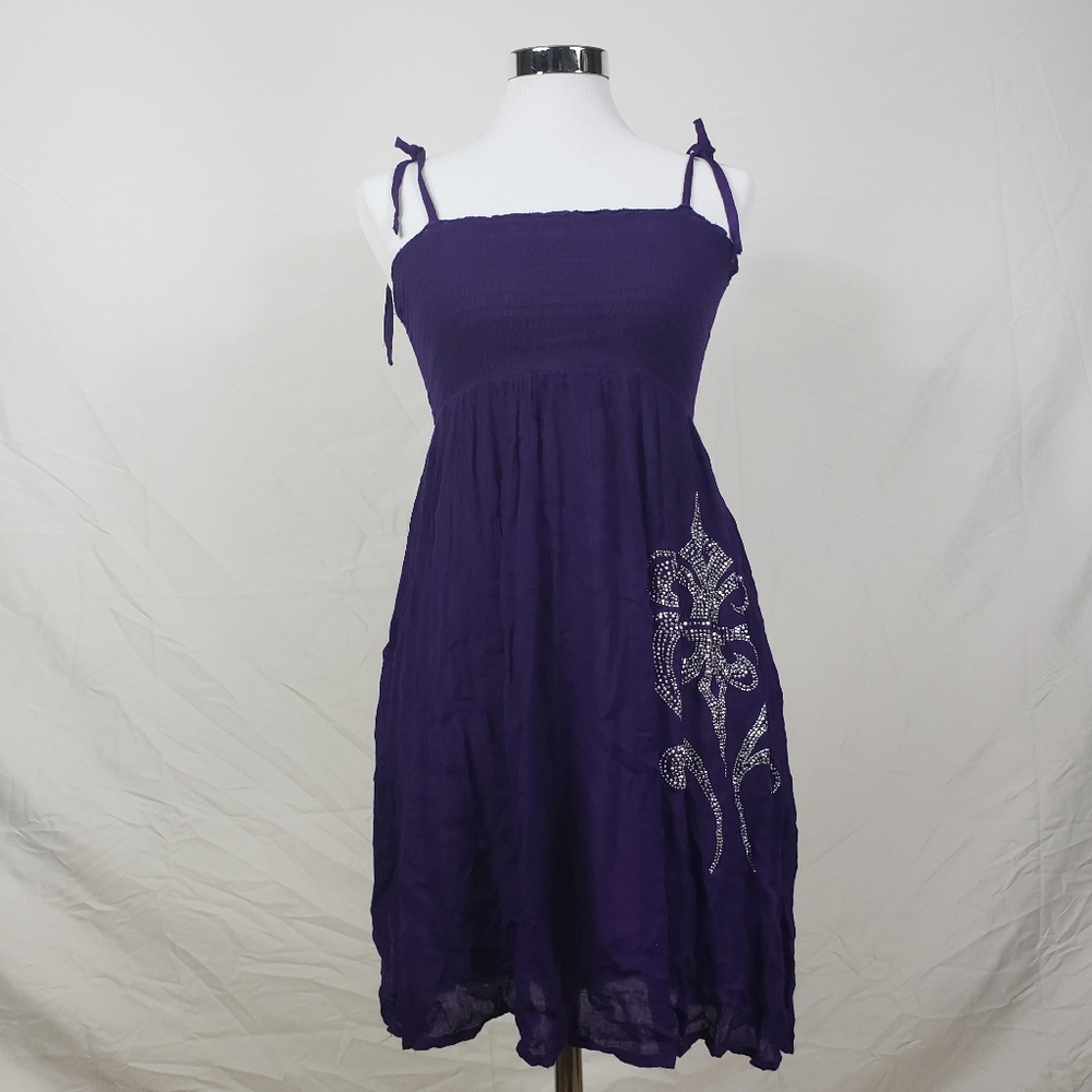 Ocean Breeze Purple Studded Dress Womens Medium